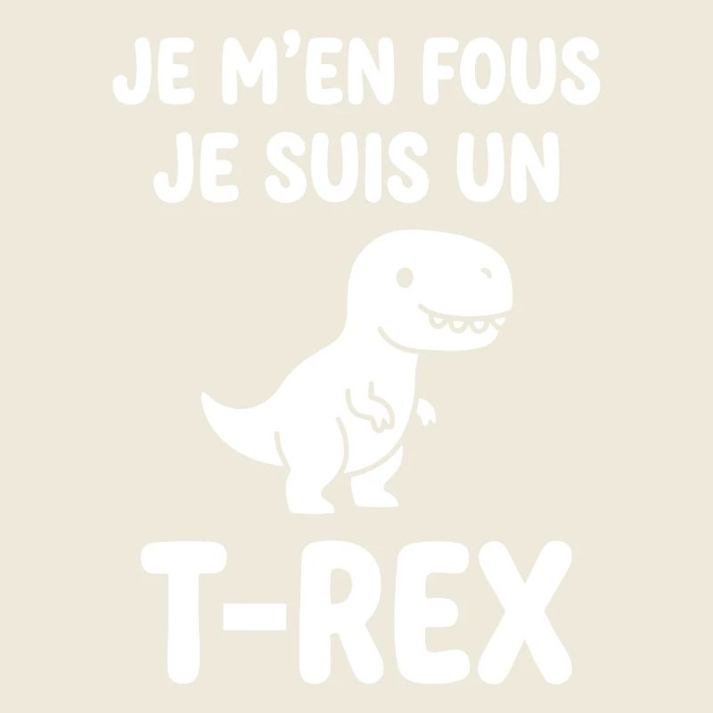 T-Rex insolent sur tee-shirt noir