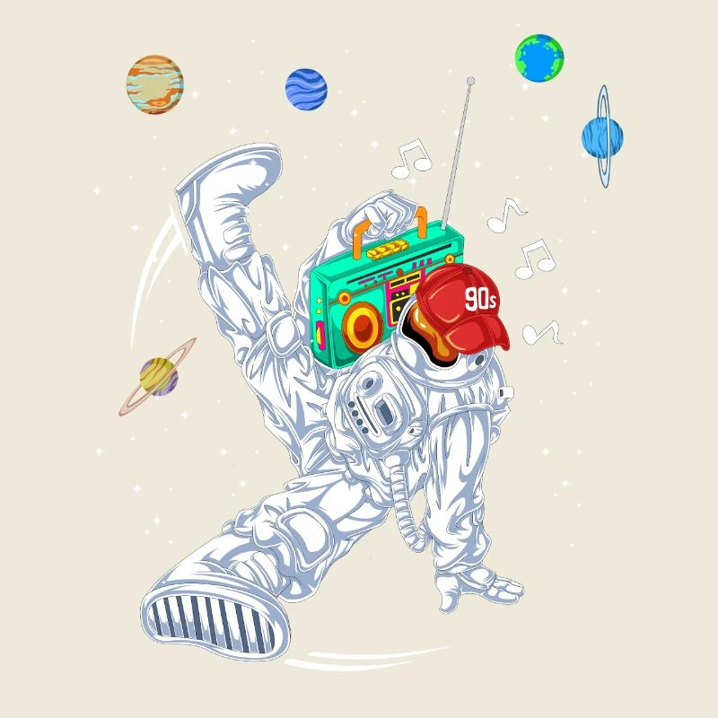Astronauta Rapper Camicia da Ballo