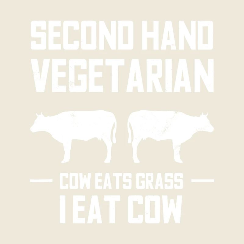 Second Hand Vegetarian Cow Eat Grass