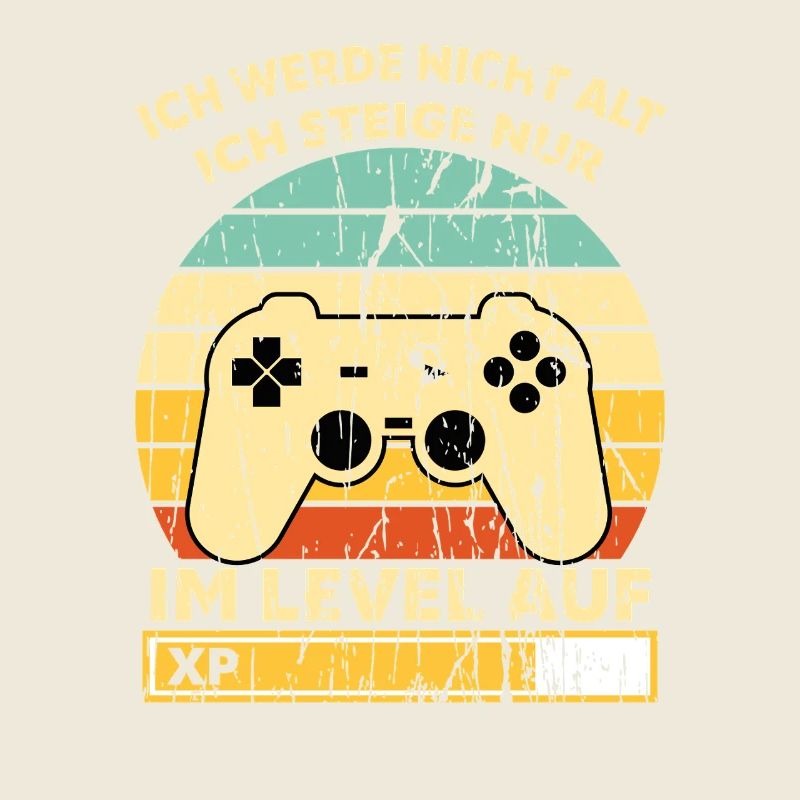 Levelaufstieg Retro Controller Geburtstag