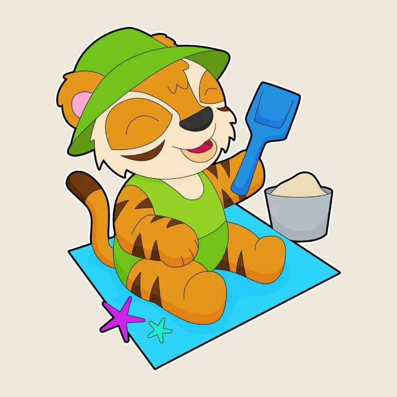Tiger Strand Sand Sommer