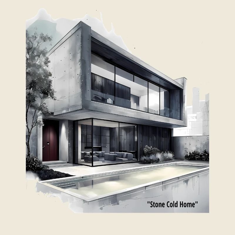 Maison moderne froide en pierre