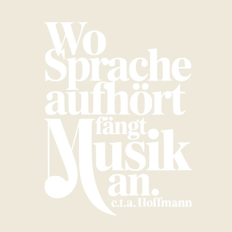 Wo Sprache Aufhört Fängt Musik An Hoffmann