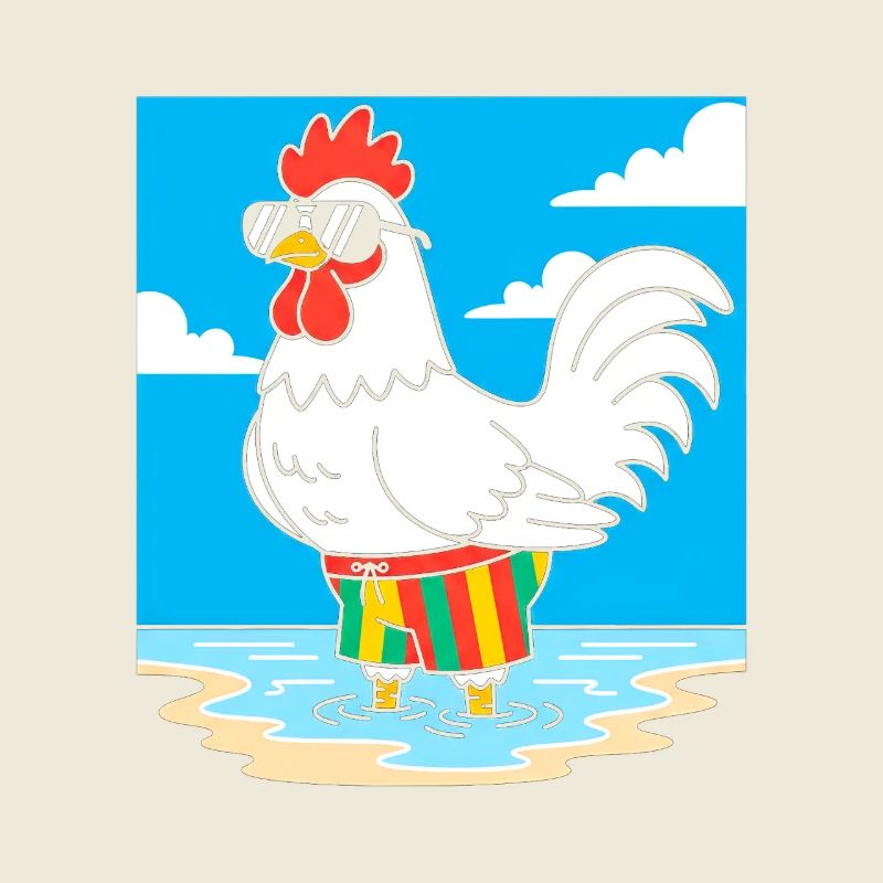 Sommerhuhn am Strand