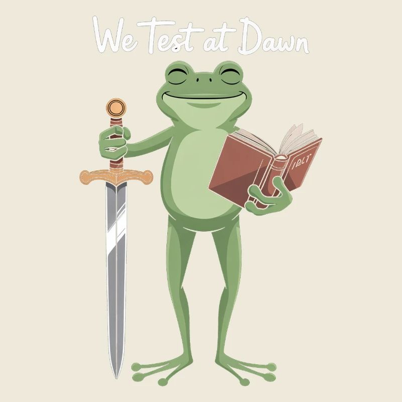 Dawn Test Frog: Schwert und Buch