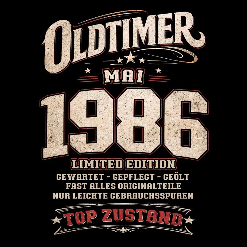 40. Geburtstag Geschenk Mann Oldtimer Mai 1986