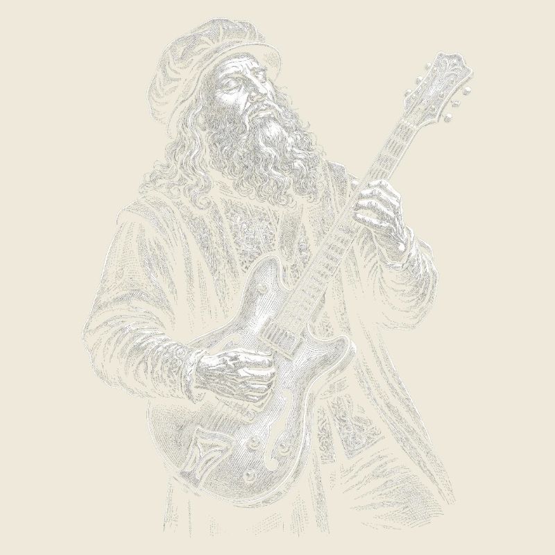 Leonardo Da Vinci joue de la guitare