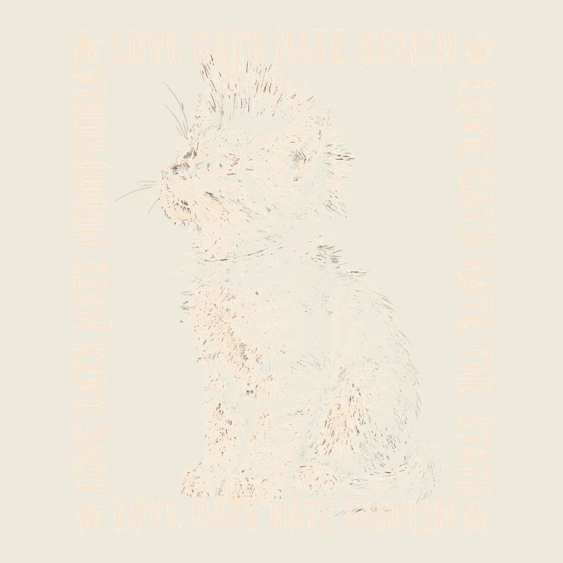 Punk Cat Love Cats Haut Statement