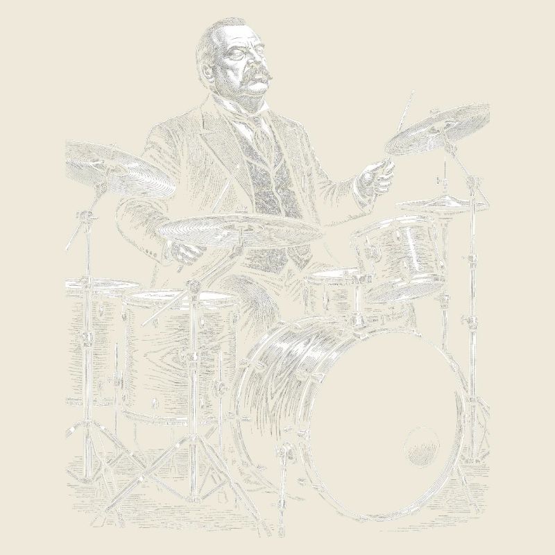 Grover Cleveland plays drums