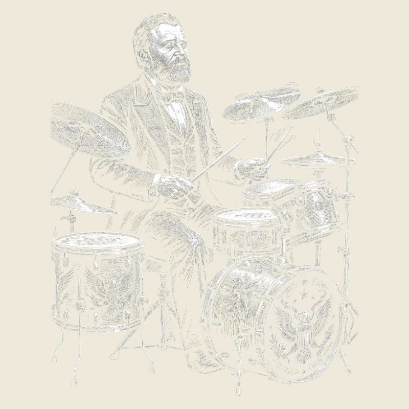 Ulysses S. Grant plays drums