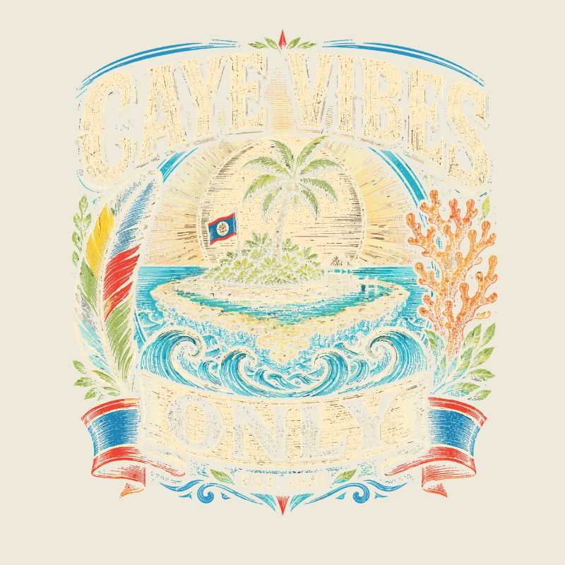 Belize Belizean Root Caye Vibes Only