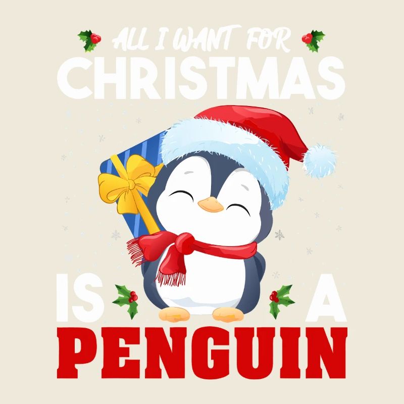 Festliches Pinguin-Weihnachten