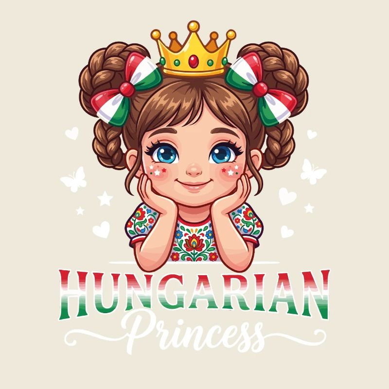 Ungarische Prinzessin Mädchen Cartoon