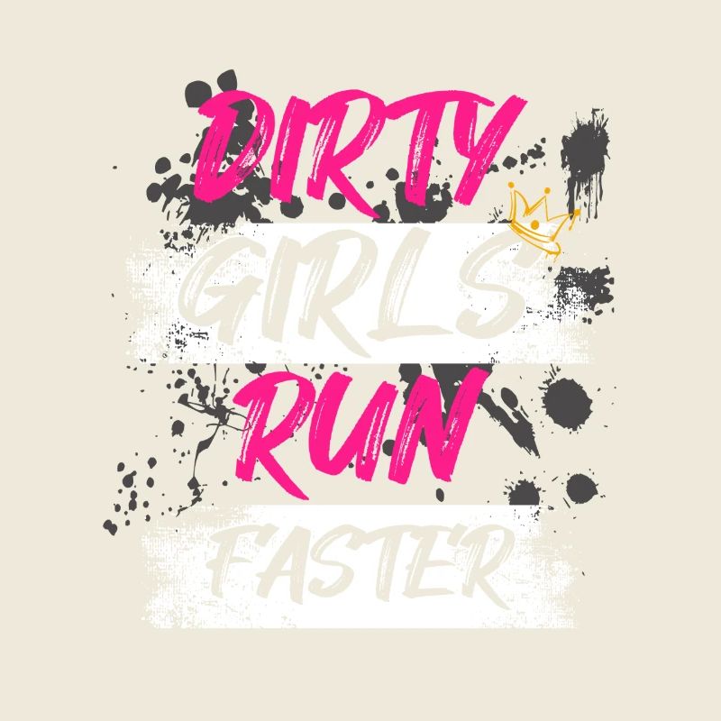 Les filles sale courent plus vite Schlammlauf Course boueuse