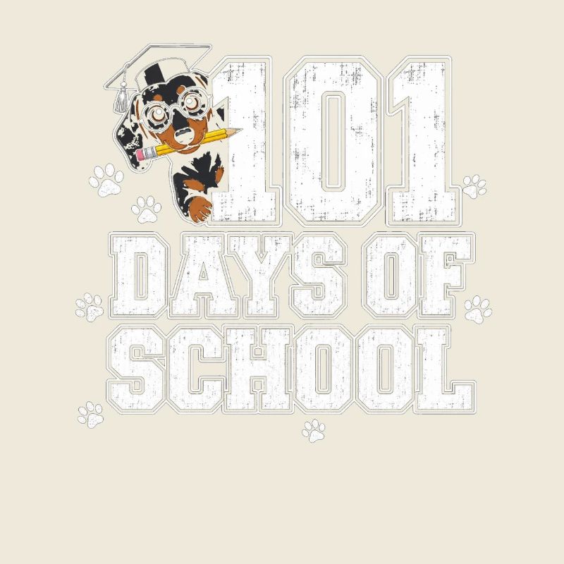 Teckel 101 Day School Empreintes de patte Doxie mignonne