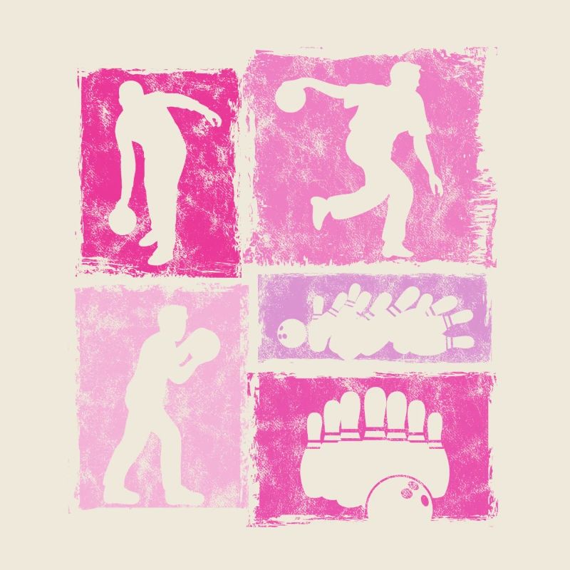 Graphisme rétro de Bowling Skittles pour les fans de bowling