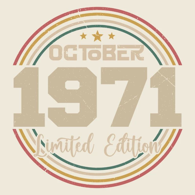 Né en octobre 1971 Retro Anniversaire Octobre 1971