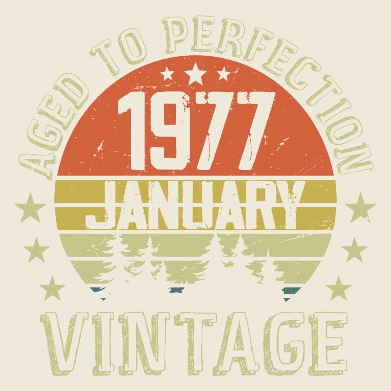 Nées En Janvier Cadeau D'anniversaire Janvier 1977