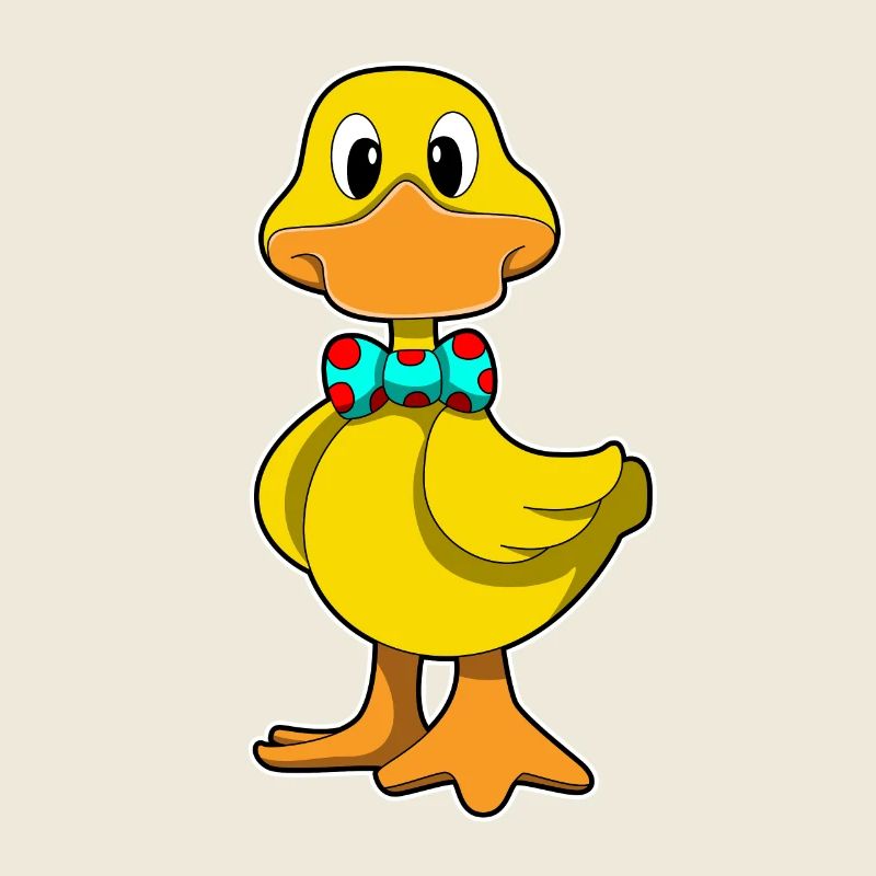 Ente mit Schleife