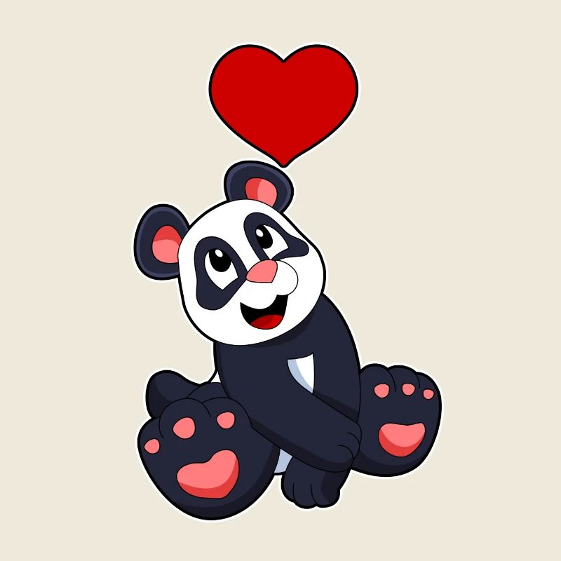 Panda mit Herz