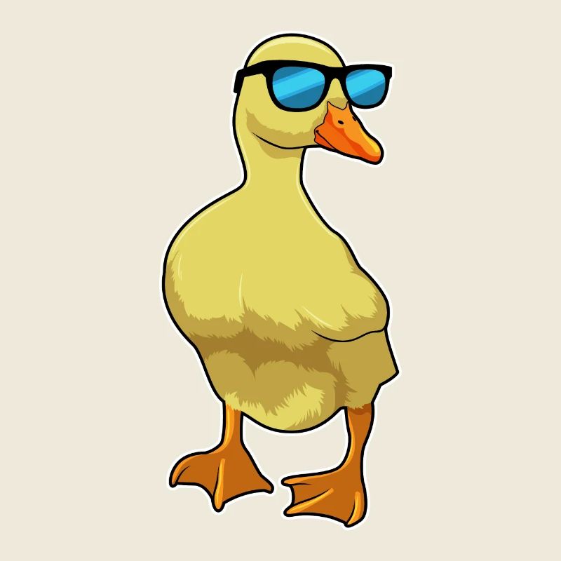Ente mit Sonnenbrille