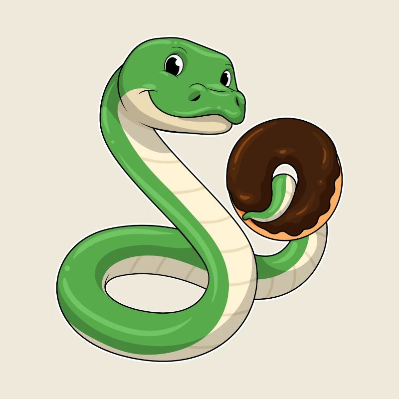Snake with donut