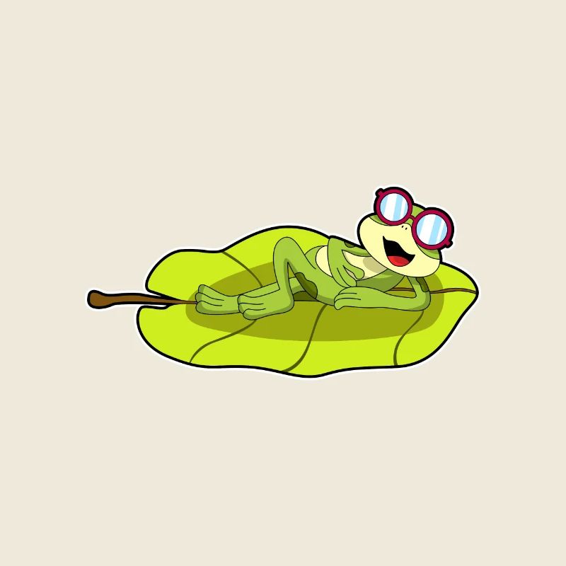 Grenouille avec lunettes de soleil