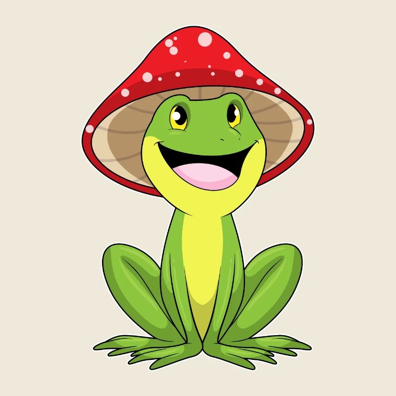 Grenouille au champignon