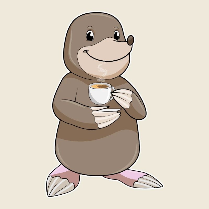 Taupe avec tasse de café