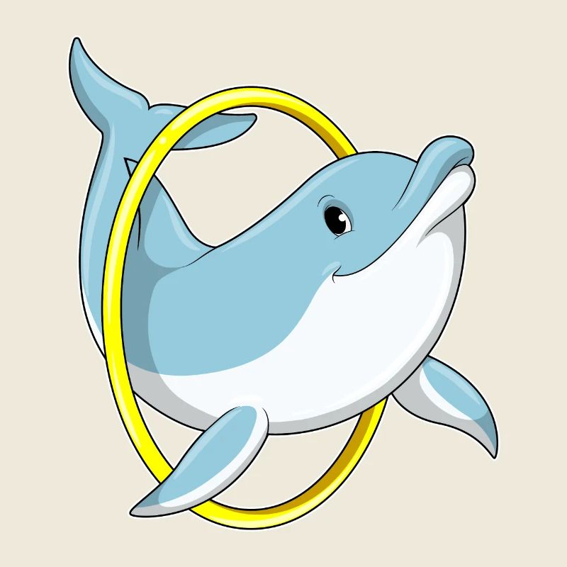 Dolphin with ring