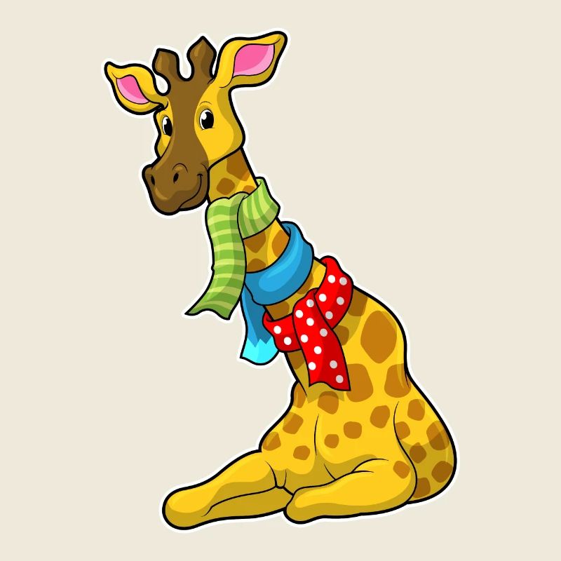 Giraffe with scarf