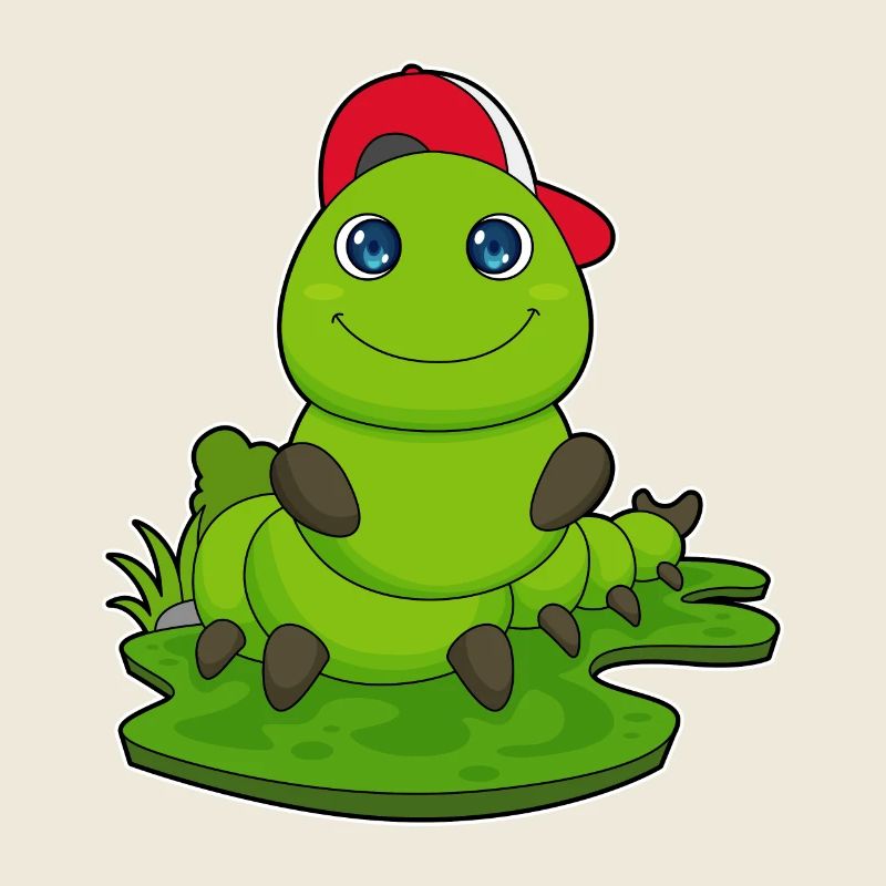 Caterpillar with cap