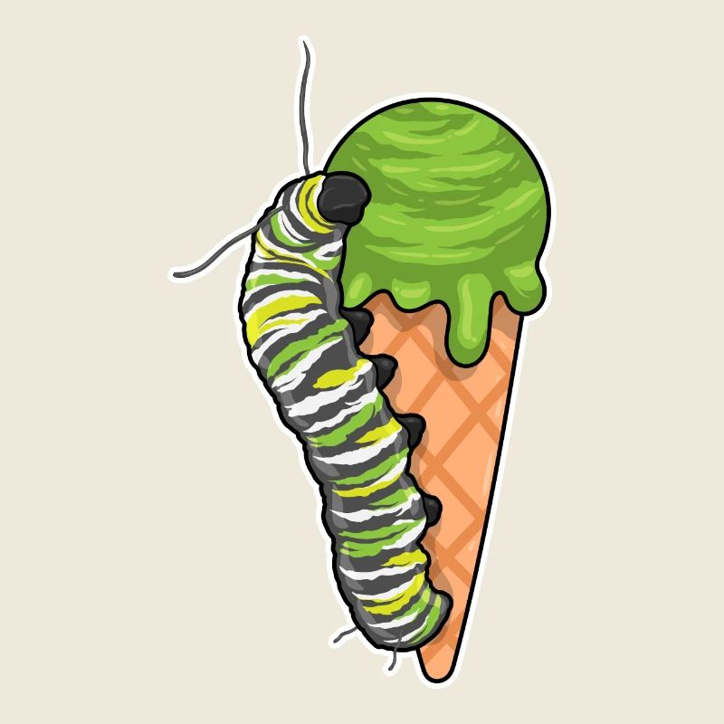 Glace de chenille