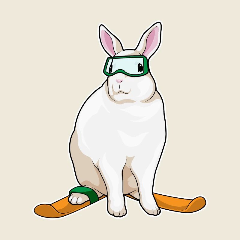 Hase Skifahrer Ski