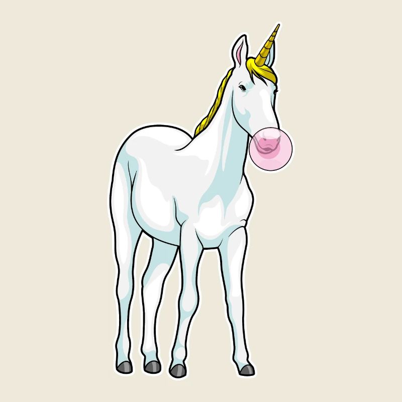 Gomme à mâcher licorne