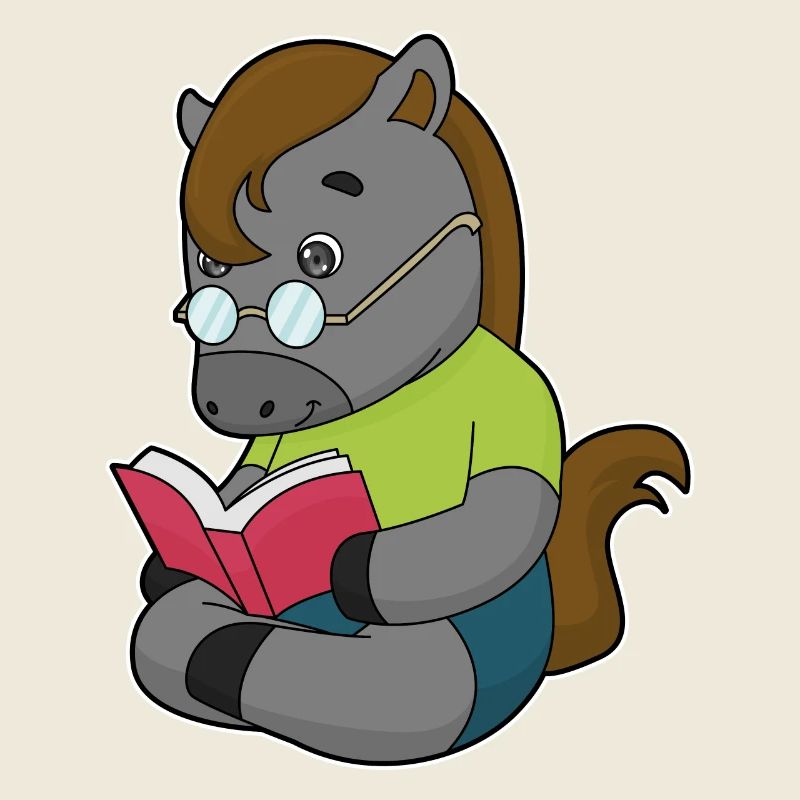Pferd Nerd Buch Brille