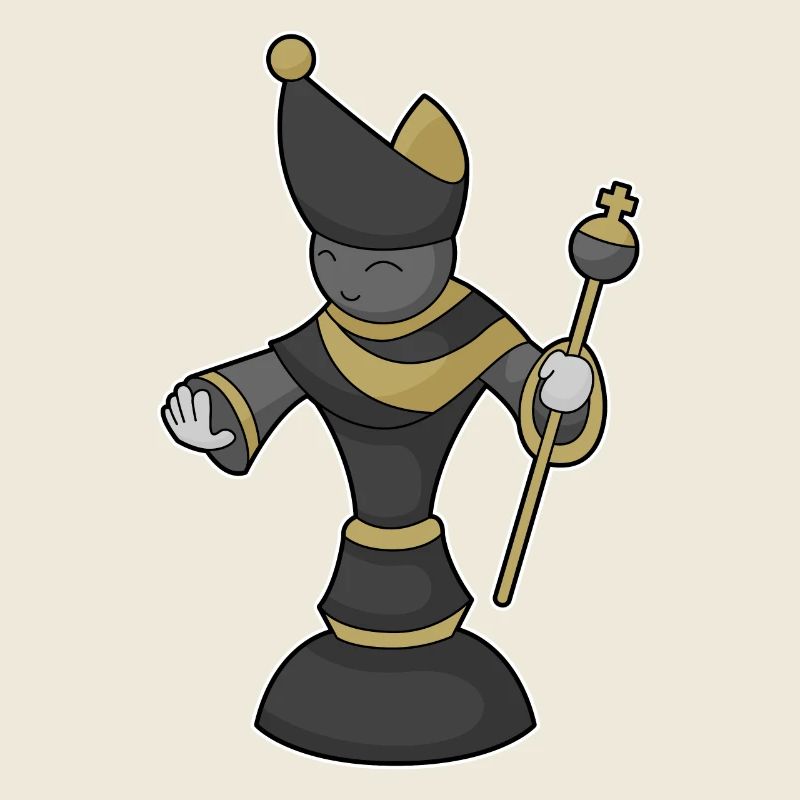 Schachfigur Läufer Stab Schach