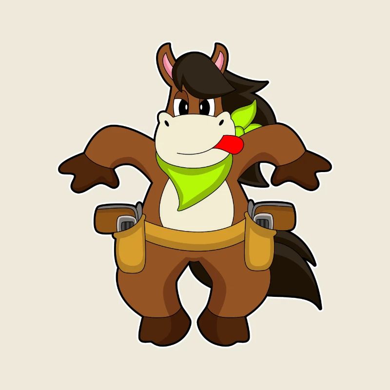 Pferd Cowboy Pistole