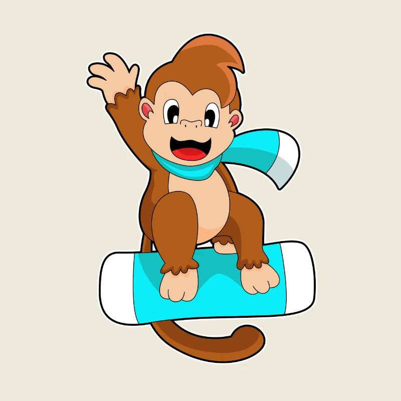 Affe Snowboard Wintersport