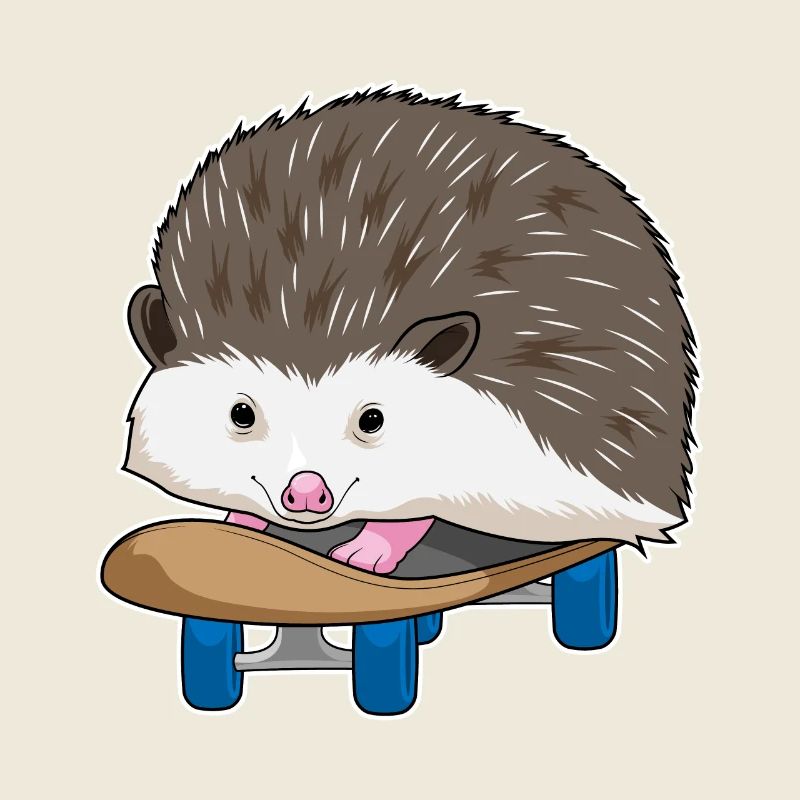 Hedgehog Skater Skateboard