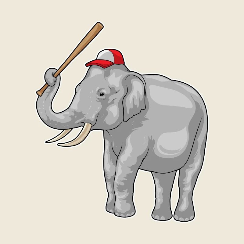 Elephant Baseball Bat Baseball