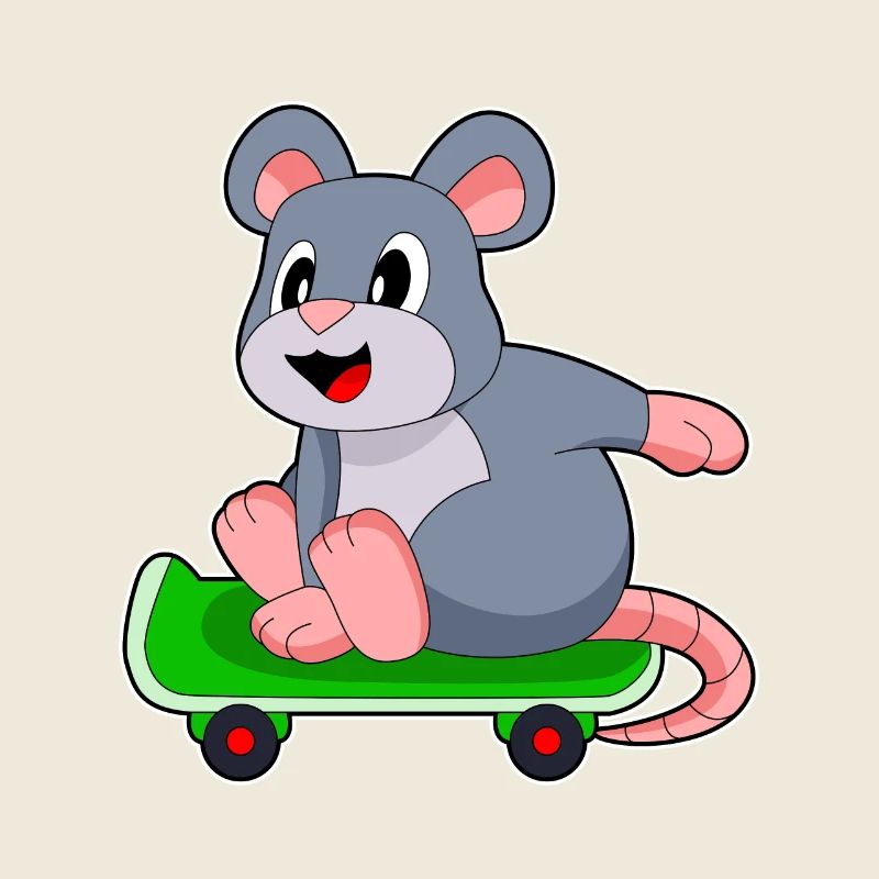 Mouse Skater Skateboard