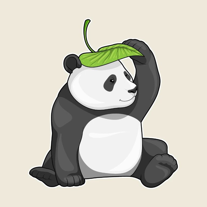 Chapeau de feuille de panda