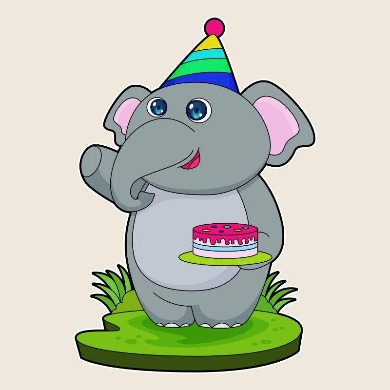 Elephant Party Hat Cake