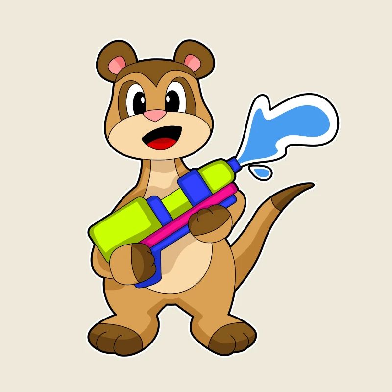 Erdmännchen Wasserpistole