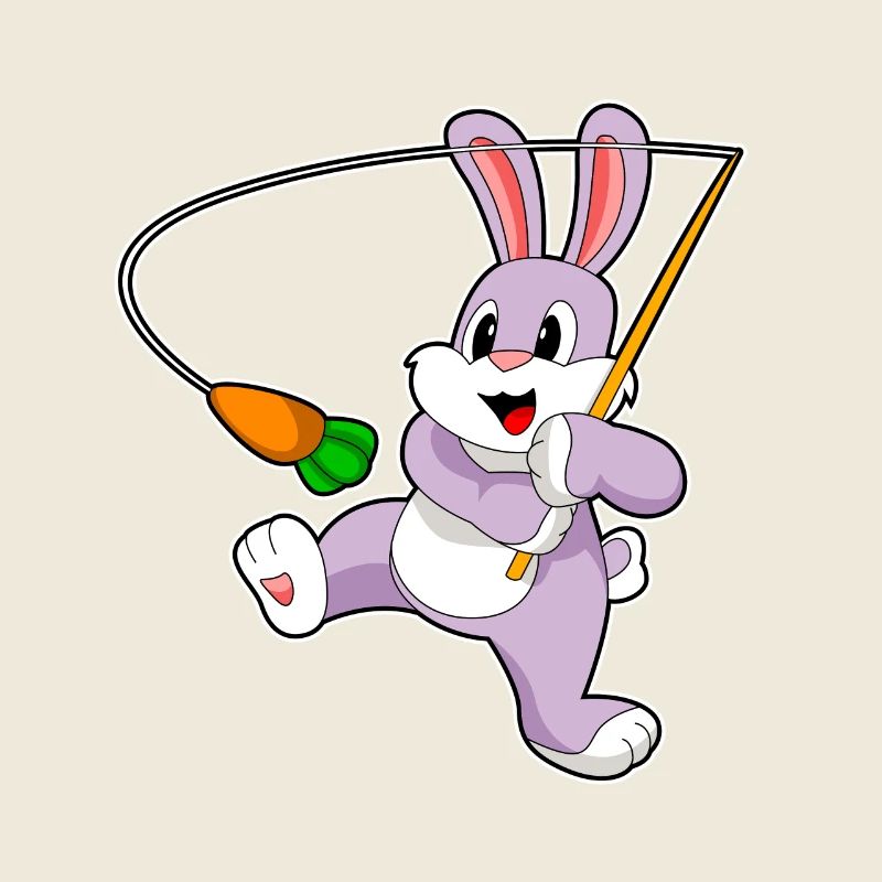 Lapin Pêcheur Angel Carotte
