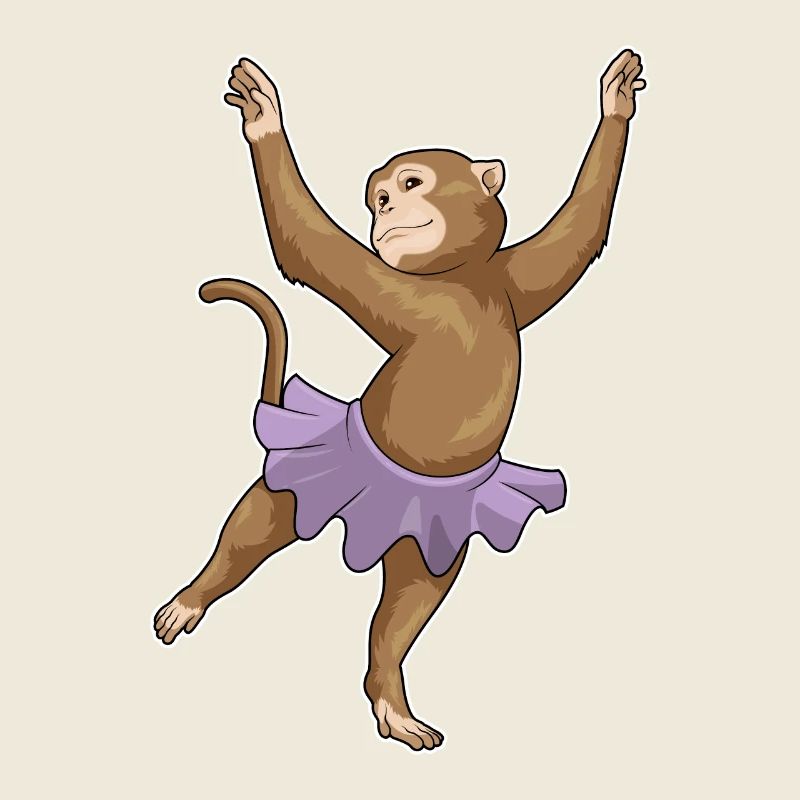 Monkey Ballerina Ballet Dance