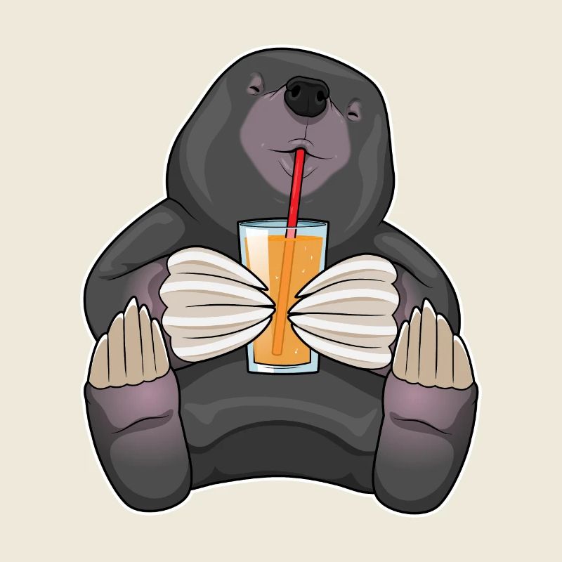 Maulwurf Saft Strohhalm