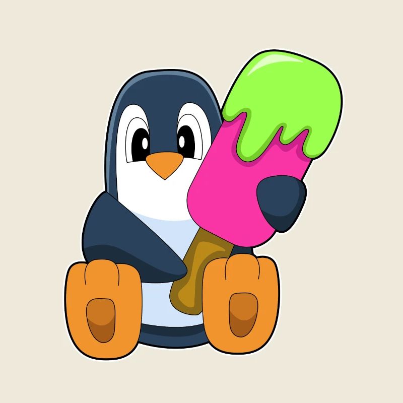 Pinguin Eis am Stiel