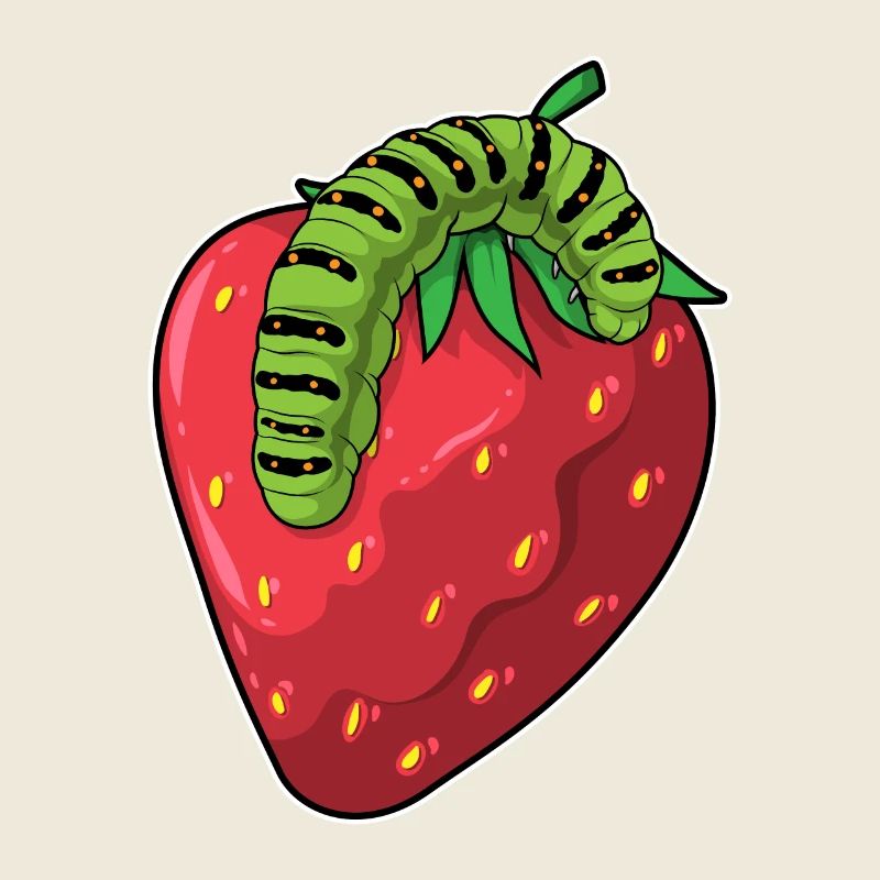 Caterpillar strawberry